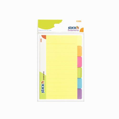 Stickn Divider Yapışkanlı Not Kağıdı Neon Renkler 21460 4602