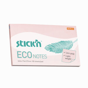 Stickn ECO Notes Yapışkanlı Not Kağıdı Pastel Pembe 21750 7504 - Thumbnail