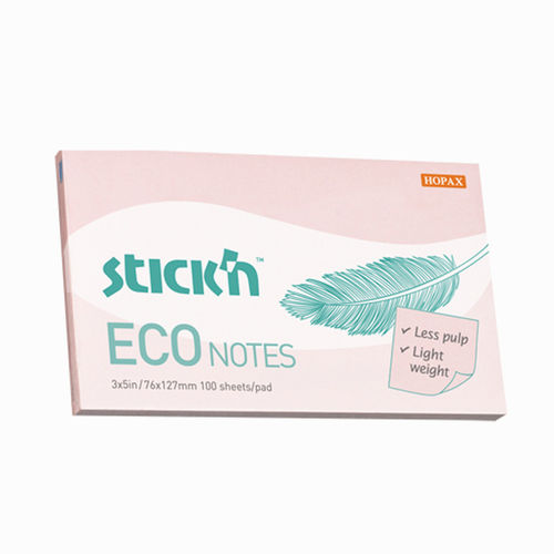 Stickn ECO Notes Yapışkanlı Not Kağıdı Pastel Pembe 21750 7504