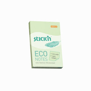 Stickn ECO Notes Yapışkanlı Not Kağıdı Pastel Yeşil 21744 7443 - Thumbnail