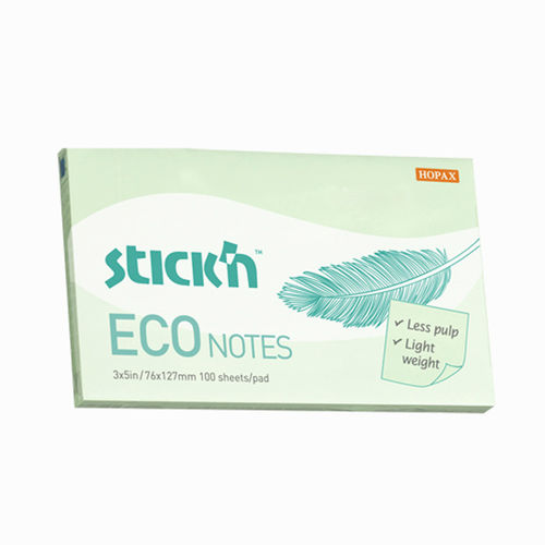 Stickn ECO Notes Yapışkanlı Not Kağıdı Pastel Yeşil 21752 7528