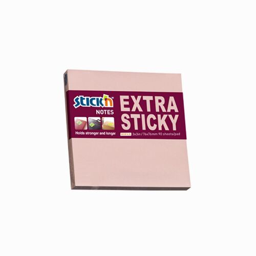 Stickn Extra Sticky Notes Yapışkanlı Not Kağıtları Pembe 21661