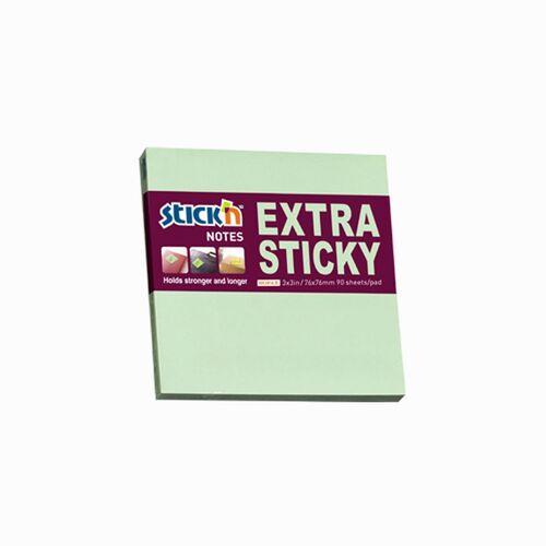 Stickn Extra Sticky Notes Yapışkanlı Not Kağıtları Yeşil 21662