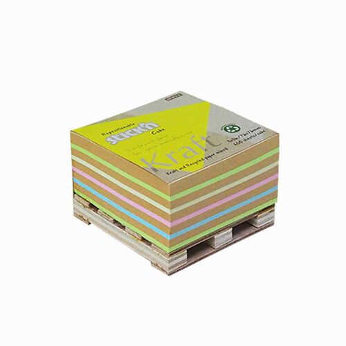 Stickn Kraft Cube Renkli Yapışkanlı Not Kağıtları 21817