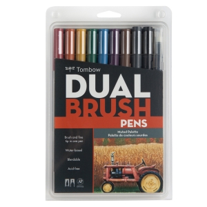 Tombow Dual Brush 10'lu Set Muted Palette 1860 - Thumbnail