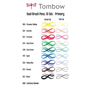 Tombow Dual Brush 10'lu Set Primary 1679 - Thumbnail