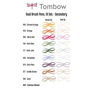 Tombow Dual Brush 10'lu Set Secondary 1686 - Thumbnail