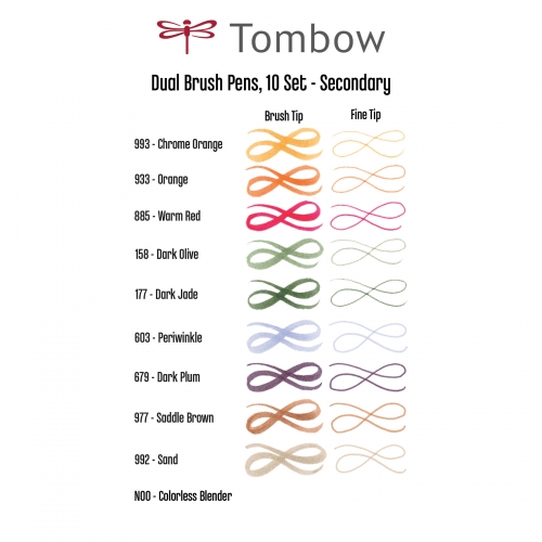 Tombow Dual Brush 10'lu Set Secondary 1686
