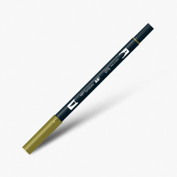 Tombow Dual Brush Pen 076 Green Ochre 1191 - Thumbnail