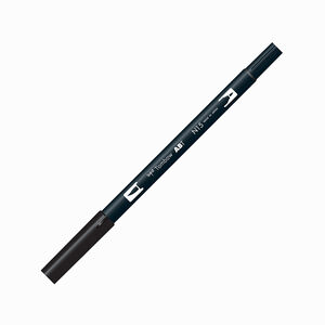 Tombow Dual Brush Pen N15 Black - Thumbnail