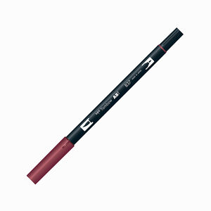 Tombow Dual Brush Pen 837 Wine Red - Thumbnail