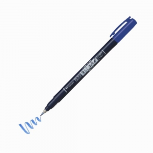 Tombow Fudenosuke Brush Çizim ve Modern Kaligrafi Kalemi Hard Tip Blue 7945 - Thumbnail