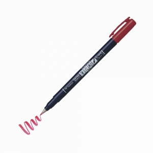 Tombow Fudenosuke Brush Çizim ve Modern Kaligrafi Kalemi Hard Tip Red 7907 - Thumbnail