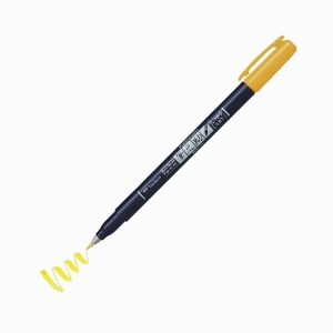Tombow Fudenosuke Brush Çizim ve Modern Kaligrafi Kalemi Hard Tip Yellow 7921 - Thumbnail