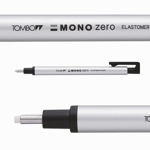 Tombow Mono Zero 2.3mm Yuvarlak Uç Kalem Silgi Gümüş EH-KUR04 2505 - Thumbnail