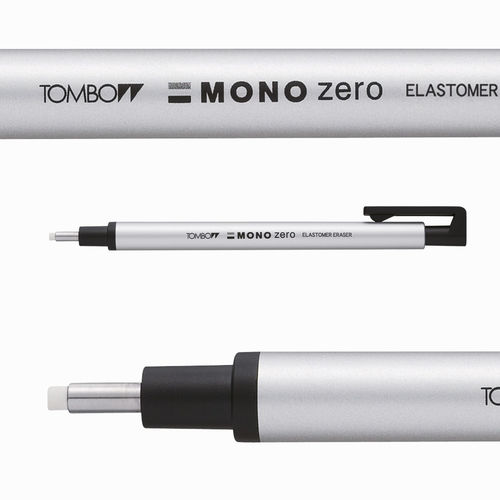 Tombow Mono Zero 2.3mm Yuvarlak Uç Kalem Silgi Gümüş EH-KUR04 2505