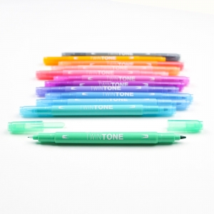 Tombow TwinTone 12'li Pastel Renkler Çift Uçlu Markör Seti 5013 - Thumbnail