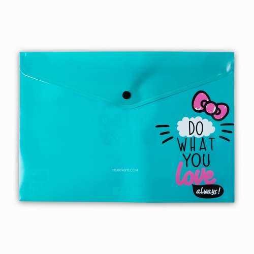 Umix A4 Çıtçıtlı Dosya Hello Kitty Turkuaz U1120HK-KRS 9563