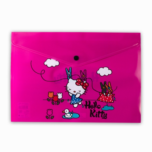 Umix A4 Çıtçıtlı Dosya Hello Kitty2 Fuşya U1120HK2-KRS 6307