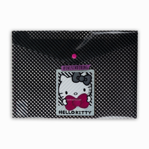 Umix A4 Çıtçıtlı Şeffaf Dosya Hello Kitty Siyah U1120HK-KRS 9563