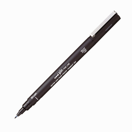 Uni Pin Brush Fırça Uçlu Kalem BR-200 Black 0824