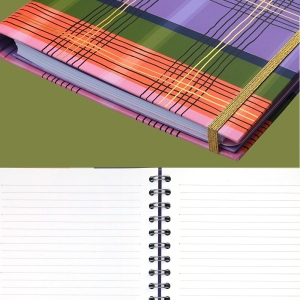 Victoria's Journals 16,5x22,5 Cm Gizli Spiralli Çizgili Defter Tarihsiz Not Defteri - Purple Kilt 7200 - Thumbnail