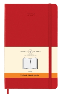 Victoria's Journals 2024 Classic Günlük Ajanda 13x21 Kırmızı 1715 - Thumbnail