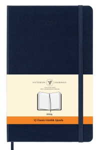Victoria's Journals 2024 Classic Günlük Ajanda 13x21 Lacivert 1708 - Thumbnail