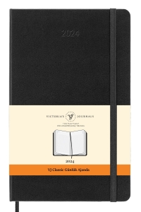 Victoria's Journals 2024 Classic Günlük Ajanda 13x21 Siyah 1692 - Thumbnail
