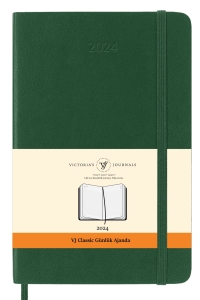 Victoria's Journals 2024 Classic Günlük Ajanda 13x21 Yeşil 1722 - Thumbnail