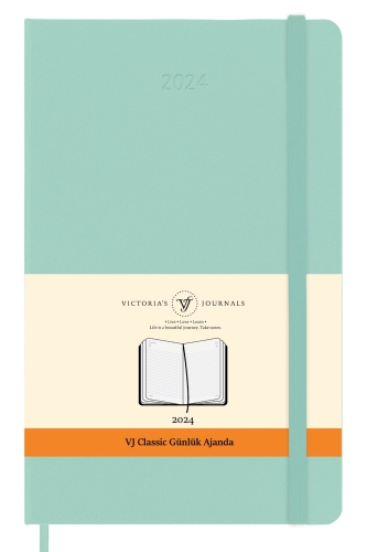 Victoria's Journals 2024 Classic Günlük Cep Ajanda 9x14 Açık Mavi 1906