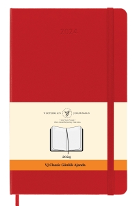 Victoria's Journals 2024 Classic Günlük Cep Ajanda 9x14 Kırmızı 1876 - Thumbnail