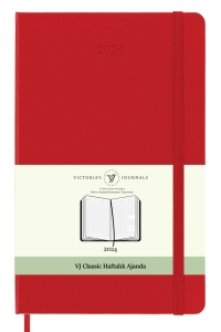 Victoria's Journals 2024 Classic Haftalık Ajanda A4 Kırmızı 1487 - Thumbnail