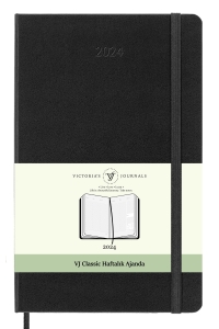 Victoria's Journals 2024 Classic Haftalık Ajanda A4 Siyah 1463 - Thumbnail