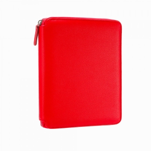 Victoria's Journals Panama Zipper Folder Organizer Defter Kırmızı 7648 - Thumbnail