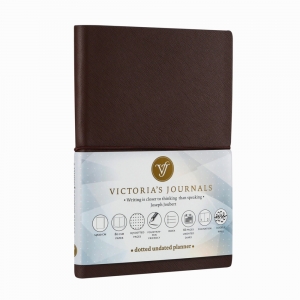 Victoria's Journals Smyth Elastic Bujo Süresiz Planlayıcı-ajanda 14x20 Cm Kahverengi 0119 - Thumbnail