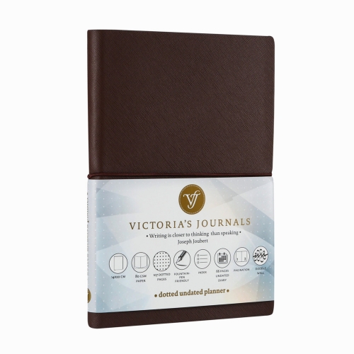 Victoria's Journals Smyth Elastic Bujo Süresiz Planlayıcı-ajanda 14x20 Cm Kahverengi 0119