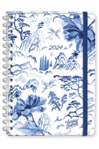 Victoria's Journals Spiralli 2024 Günlük Ajanda A5 (14.8x21 cm) Beyaz - Thumbnail