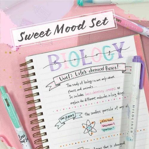 Zebra Limited Edition Sweet Mood Set - Sarasa Clip - Mildliner - Mildliner Brush 4226